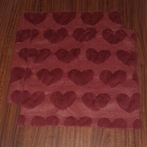 Red Heart Patterned Pillow covers